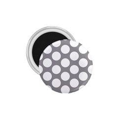 Grey Polkadot 1 75  Button Magnet by Zandiepants