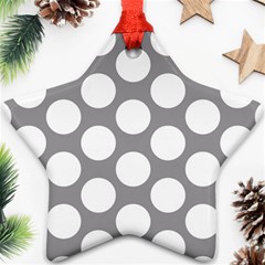 Grey Polkadot Star Ornament by Zandiepants