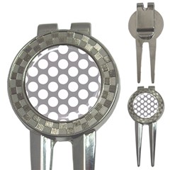 Grey Polkadot Golf Pitchfork & Ball Marker by Zandiepants