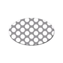 Grey Polkadot Sticker (oval) by Zandiepants