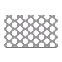 Grey Polkadot Magnet (rectangular) by Zandiepants