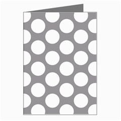 Grey Polkadot Greeting Card by Zandiepants