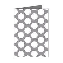 Grey Polkadot Mini Greeting Card by Zandiepants