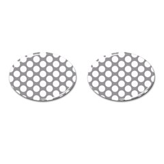 Grey Polkadot Cufflinks (oval) by Zandiepants