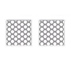 Grey Polkadot Cufflinks (square) by Zandiepants