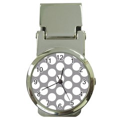 Grey Polkadot Money Clip With Watch by Zandiepants