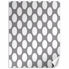 Grey Polkadot Canvas 12  X 16  (unframed) by Zandiepants