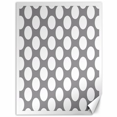 Grey Polkadot Canvas 36  X 48  (unframed) by Zandiepants