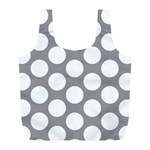 Grey Polkadot Reusable Bag (L) Front