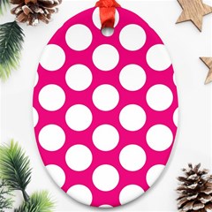 Pink Polkadot Oval Ornament by Zandiepants