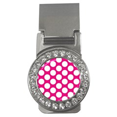 Pink Polkadot Money Clip (cz) by Zandiepants