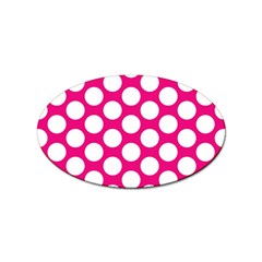 Pink Polkadot Sticker (oval) by Zandiepants