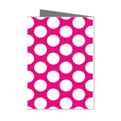 Pink Polkadot Mini Greeting Card (8 Pack) by Zandiepants