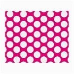 Pink Polkadot Glasses Cloth (Small) Front