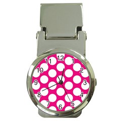 Pink Polkadot Money Clip With Watch by Zandiepants