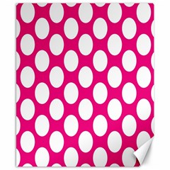 Pink Polkadot Canvas 8  X 10  (unframed) by Zandiepants