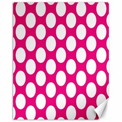 Pink Polkadot Canvas 16  X 20  (unframed) by Zandiepants