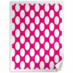 Pink Polkadot Canvas 36  X 48  (unframed) by Zandiepants