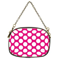 Pink Polkadot Chain Purse (one Side) by Zandiepants