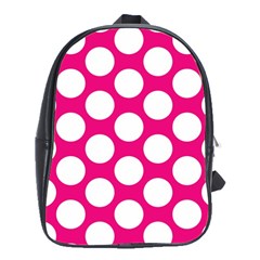 Pink Polkadot School Bag (large) by Zandiepants