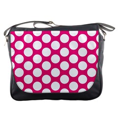 Pink Polkadot Messenger Bag by Zandiepants