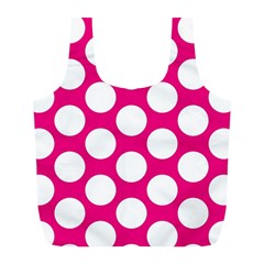 Pink Polkadot Reusable Bag (l) by Zandiepants