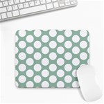 Jade Green Polkadot Small Mouse Pad (Rectangle) Front