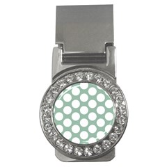 Jade Green Polkadot Money Clip (cz) by Zandiepants