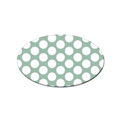 Jade Green Polkadot Sticker (oval) by Zandiepants