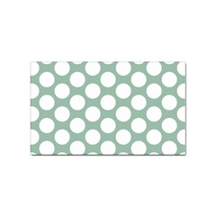 Jade Green Polkadot Sticker 10 Pack (rectangle) by Zandiepants