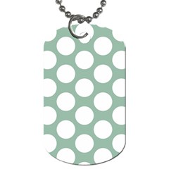 Jade Green Polkadot Dog Tag (two-sided)  by Zandiepants