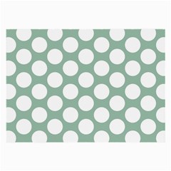 Jade Green Polkadot Glasses Cloth (large, Two Sided) by Zandiepants