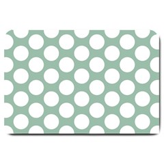 Jade Green Polkadot Large Door Mat by Zandiepants