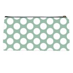 Jade Green Polkadot Pencil Case Back