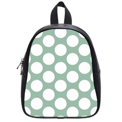 Jade Green Polkadot School Bag (small) by Zandiepants