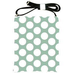 Jade Green Polkadot Shoulder Sling Bag by Zandiepants