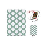 Jade Green Polkadot Playing Cards (Mini) Back