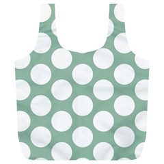 Jade Green Polkadot Reusable Bag (xl) by Zandiepants