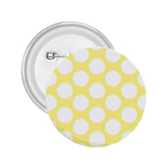 Yellow Polkadot 2 25  Button by Zandiepants