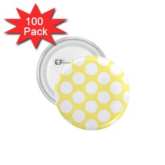 Yellow Polkadot 1 75  Button (100 Pack) by Zandiepants