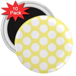 Yellow Polkadot 3  Button Magnet (10 pack) Front