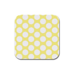 Yellow Polkadot Drink Coasters 4 Pack (square) by Zandiepants