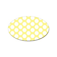 Yellow Polkadot Sticker (oval) by Zandiepants