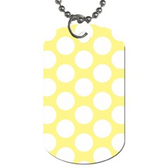 Yellow Polkadot Dog Tag (one Sided) by Zandiepants