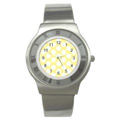 Yellow Polkadot Stainless Steel Watch (slim) by Zandiepants