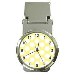 Yellow Polkadot Money Clip With Watch by Zandiepants