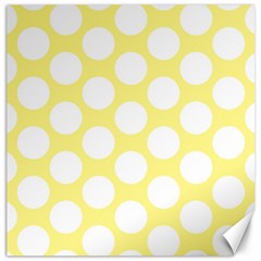 Yellow Polkadot Canvas 20  X 20  (unframed) by Zandiepants