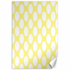 Yellow Polkadot Canvas 20  X 30  (unframed) by Zandiepants