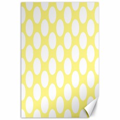 Yellow Polkadot Canvas 24  X 36  (unframed) by Zandiepants