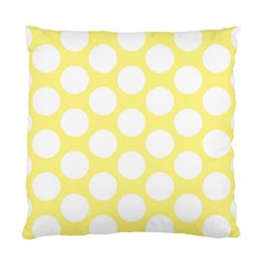 Yellow Polkadot Cushion Case (two Sided)  by Zandiepants